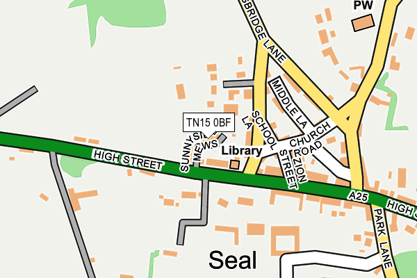 TN15 0BF map - OS OpenMap – Local (Ordnance Survey)