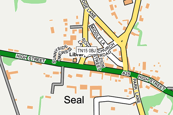 TN15 0BJ map - OS OpenMap – Local (Ordnance Survey)