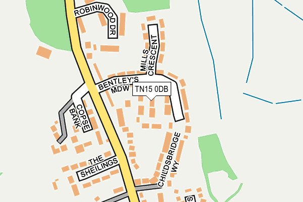 TN15 0DB map - OS OpenMap – Local (Ordnance Survey)
