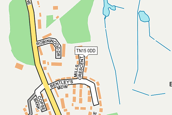 TN15 0DD map - OS OpenMap – Local (Ordnance Survey)
