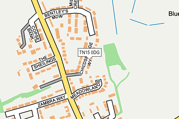 TN15 0DG map - OS OpenMap – Local (Ordnance Survey)