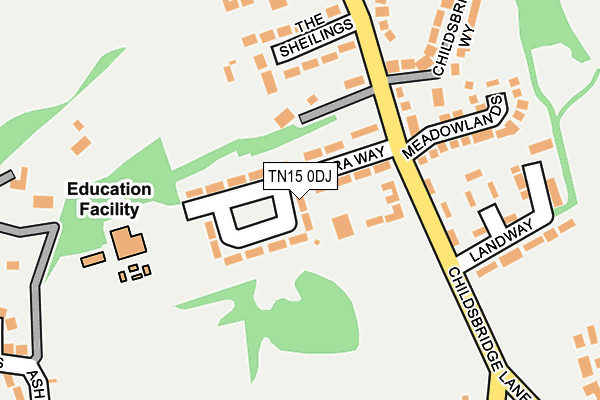 TN15 0DJ map - OS OpenMap – Local (Ordnance Survey)