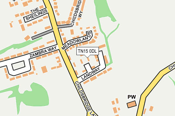 TN15 0DL map - OS OpenMap – Local (Ordnance Survey)