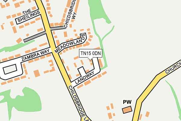 TN15 0DN map - OS OpenMap – Local (Ordnance Survey)