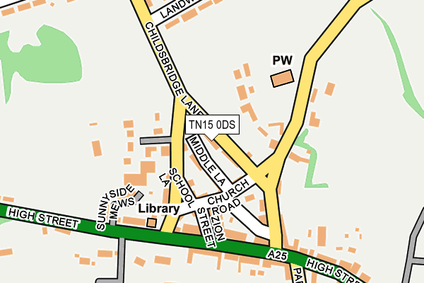 TN15 0DS map - OS OpenMap – Local (Ordnance Survey)