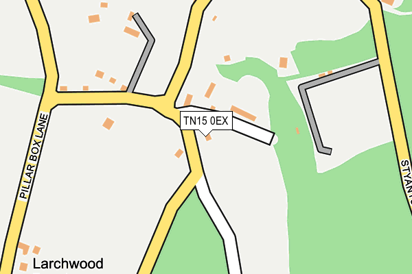 TN15 0EX map - OS OpenMap – Local (Ordnance Survey)