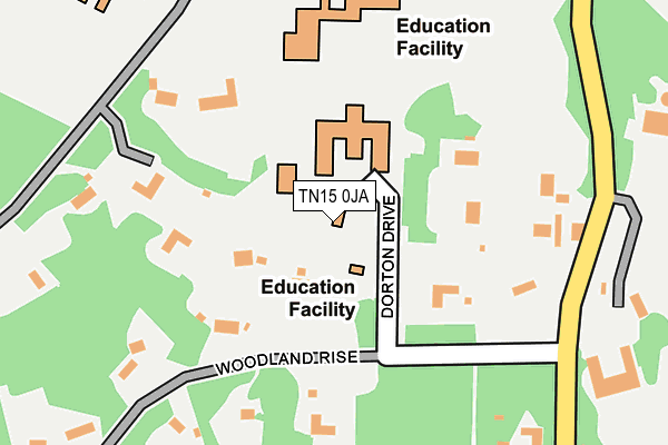 TN15 0JA map - OS OpenMap – Local (Ordnance Survey)