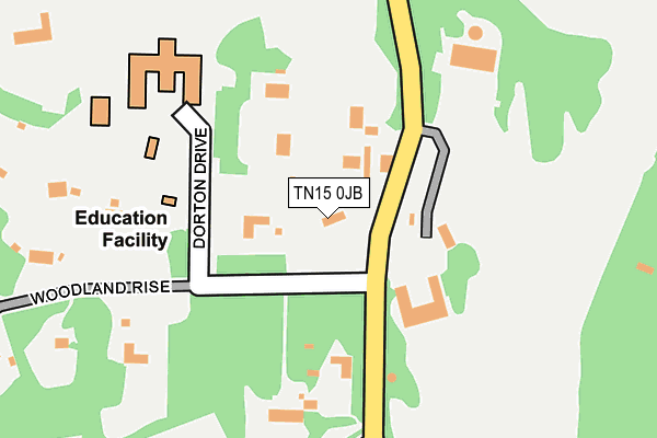 TN15 0JB map - OS OpenMap – Local (Ordnance Survey)
