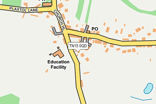 TN15 0QD map - OS OpenMap – Local (Ordnance Survey)