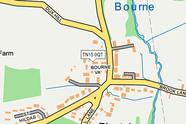 TN15 0QT map - OS OpenMap – Local (Ordnance Survey)