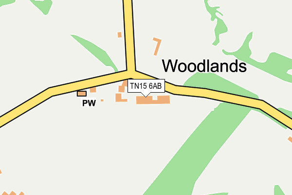 TN15 6AB map - OS OpenMap – Local (Ordnance Survey)