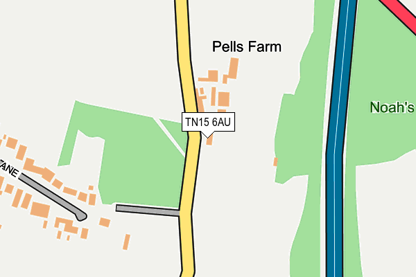 TN15 6AU map - OS OpenMap – Local (Ordnance Survey)