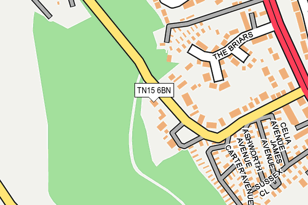TN15 6BN map - OS OpenMap – Local (Ordnance Survey)