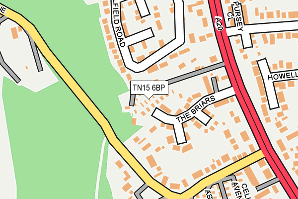 TN15 6BP map - OS OpenMap – Local (Ordnance Survey)