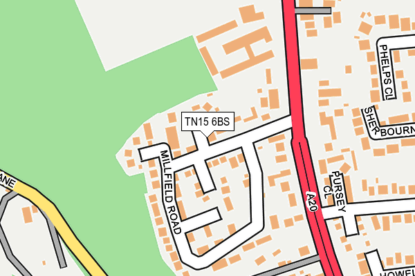 TN15 6BS map - OS OpenMap – Local (Ordnance Survey)