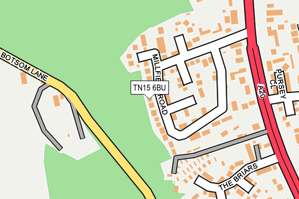 TN15 6BU map - OS OpenMap – Local (Ordnance Survey)