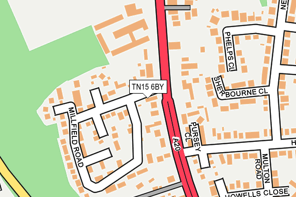 TN15 6BY map - OS OpenMap – Local (Ordnance Survey)