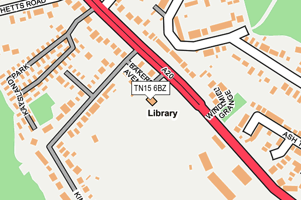 TN15 6BZ map - OS OpenMap – Local (Ordnance Survey)