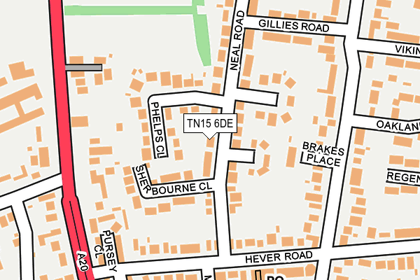 TN15 6DE map - OS OpenMap – Local (Ordnance Survey)