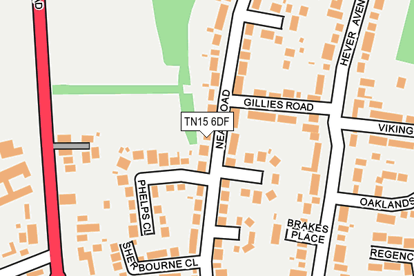 TN15 6DF map - OS OpenMap – Local (Ordnance Survey)