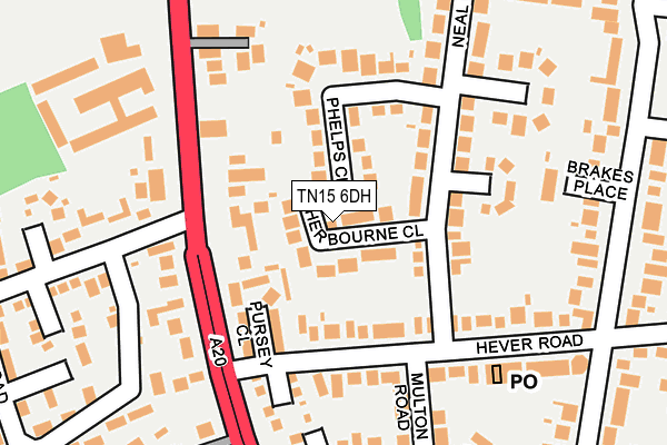 TN15 6DH map - OS OpenMap – Local (Ordnance Survey)