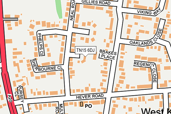 TN15 6DJ map - OS OpenMap – Local (Ordnance Survey)