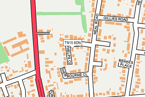 TN15 6DN map - OS OpenMap – Local (Ordnance Survey)