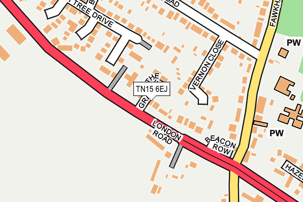 TN15 6EJ map - OS OpenMap – Local (Ordnance Survey)