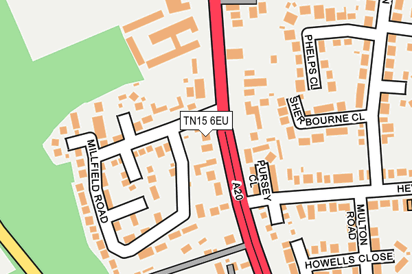 TN15 6EU map - OS OpenMap – Local (Ordnance Survey)