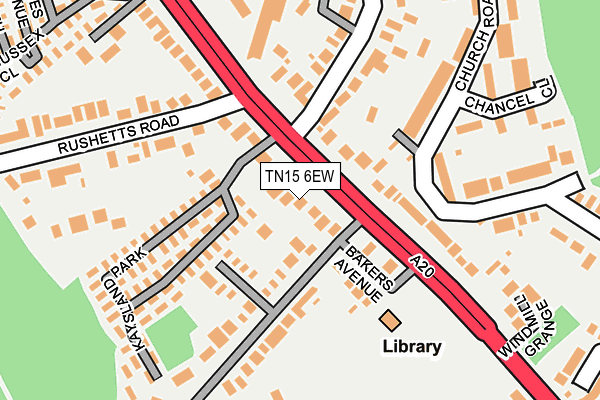 TN15 6EW map - OS OpenMap – Local (Ordnance Survey)