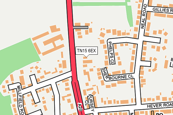 TN15 6EX map - OS OpenMap – Local (Ordnance Survey)
