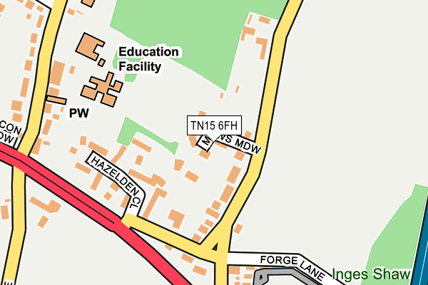 TN15 6FH map - OS OpenMap – Local (Ordnance Survey)