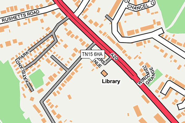 TN15 6HA map - OS OpenMap – Local (Ordnance Survey)