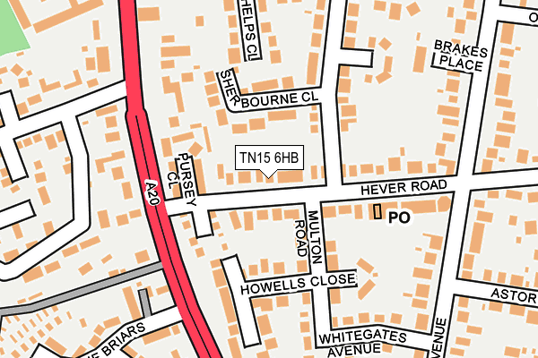 TN15 6HB map - OS OpenMap – Local (Ordnance Survey)