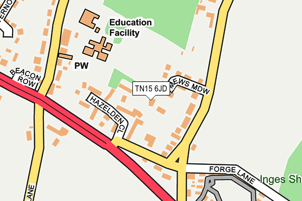 TN15 6JD map - OS OpenMap – Local (Ordnance Survey)