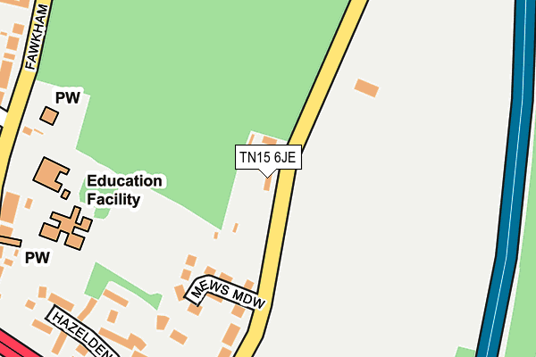 TN15 6JE map - OS OpenMap – Local (Ordnance Survey)