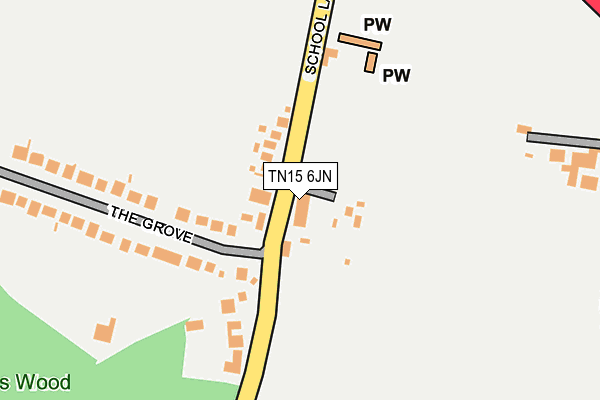 TN15 6JN map - OS OpenMap – Local (Ordnance Survey)