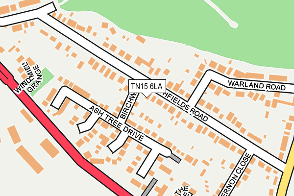 TN15 6LA map - OS OpenMap – Local (Ordnance Survey)