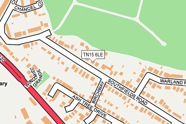 TN15 6LE map - OS OpenMap – Local (Ordnance Survey)