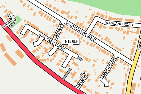 TN15 6LF map - OS OpenMap – Local (Ordnance Survey)
