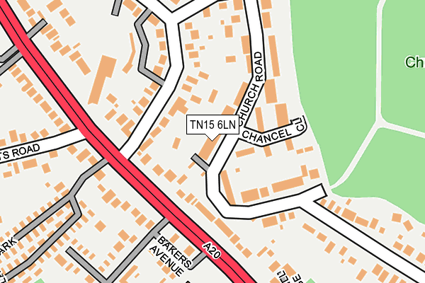 TN15 6LN map - OS OpenMap – Local (Ordnance Survey)