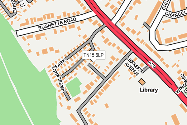 TN15 6LP map - OS OpenMap – Local (Ordnance Survey)