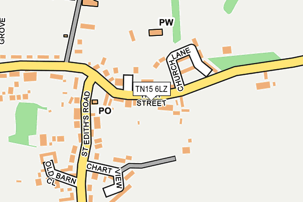 TN15 6LZ map - OS OpenMap – Local (Ordnance Survey)