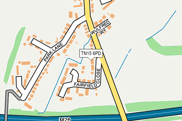 TN15 6PD map - OS OpenMap – Local (Ordnance Survey)