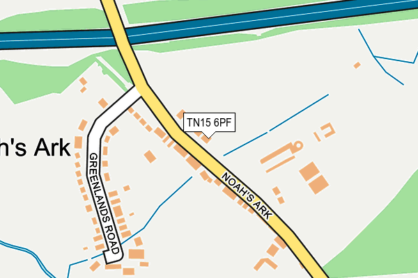 TN15 6PF map - OS OpenMap – Local (Ordnance Survey)