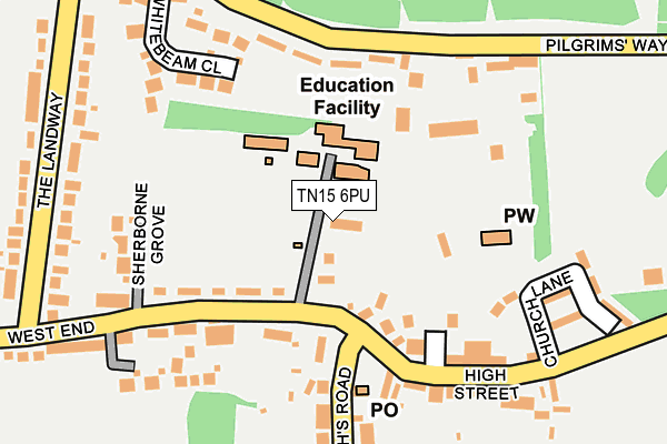 TN15 6PU map - OS OpenMap – Local (Ordnance Survey)