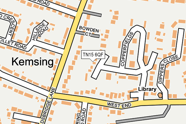 TN15 6QF map - OS OpenMap – Local (Ordnance Survey)