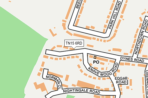 TN15 6RD map - OS OpenMap – Local (Ordnance Survey)