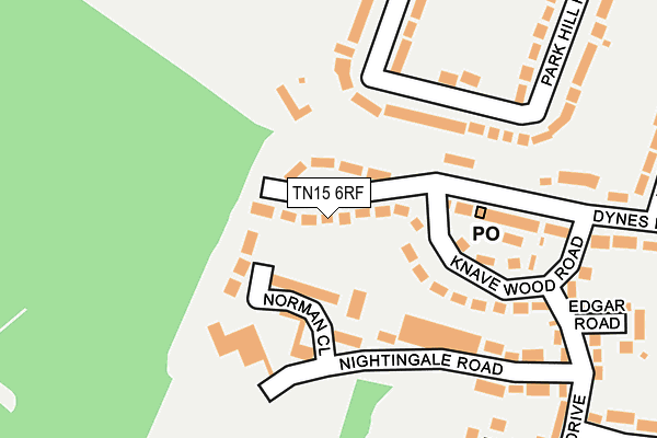 TN15 6RF map - OS OpenMap – Local (Ordnance Survey)