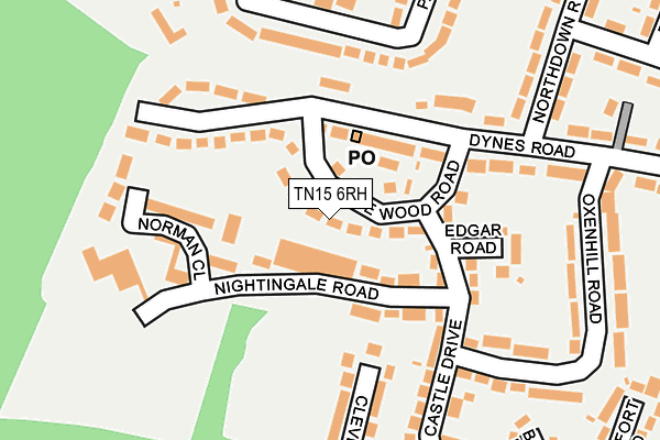 TN15 6RH map - OS OpenMap – Local (Ordnance Survey)